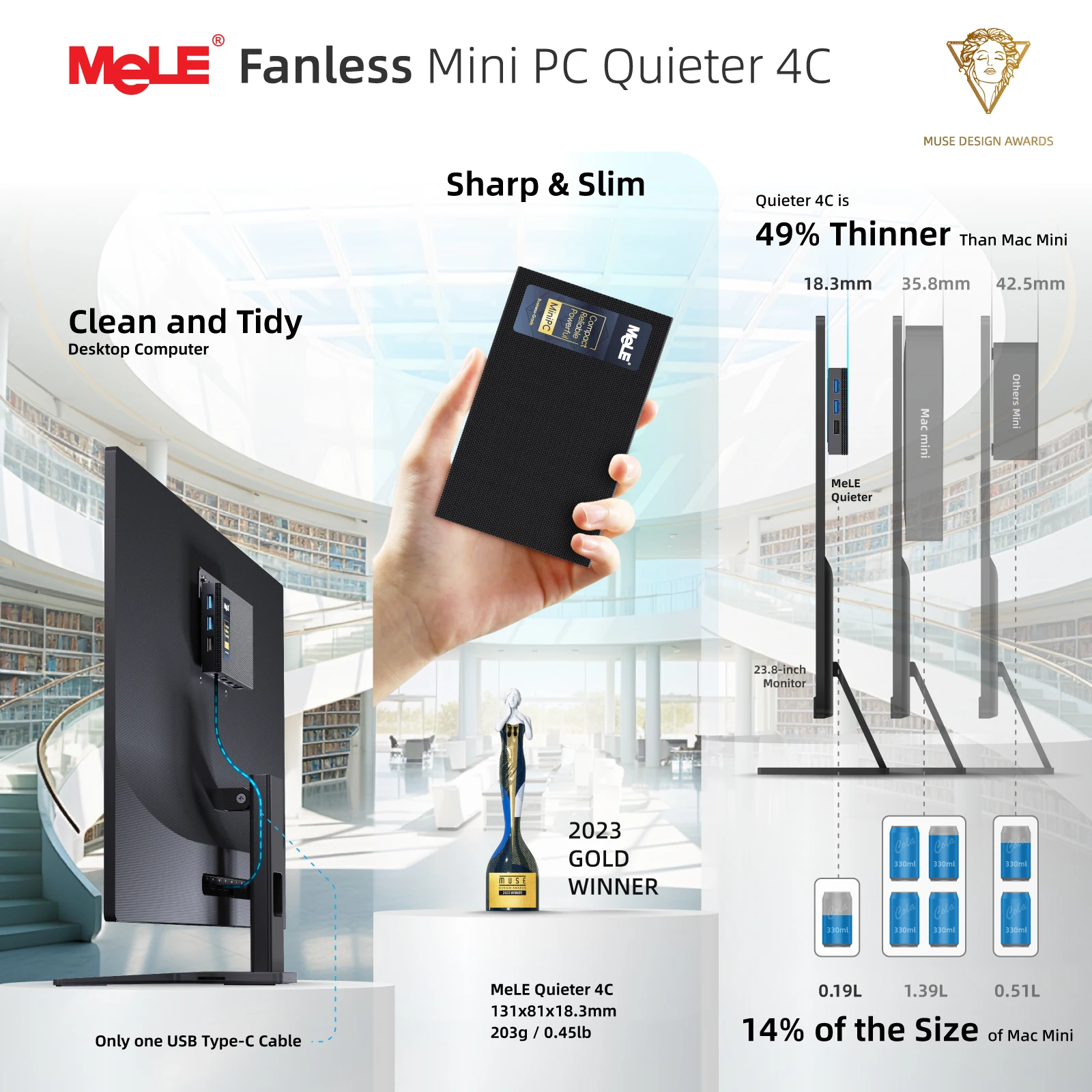 Mele Quieter4C N150 Fanless Mini PC with 8Gb Ddr4 RAM 6 | PricZone Mele Quieter4C N150 Fanless Mini PC with 8Gb Ddr4 RAM 6 | PricZone