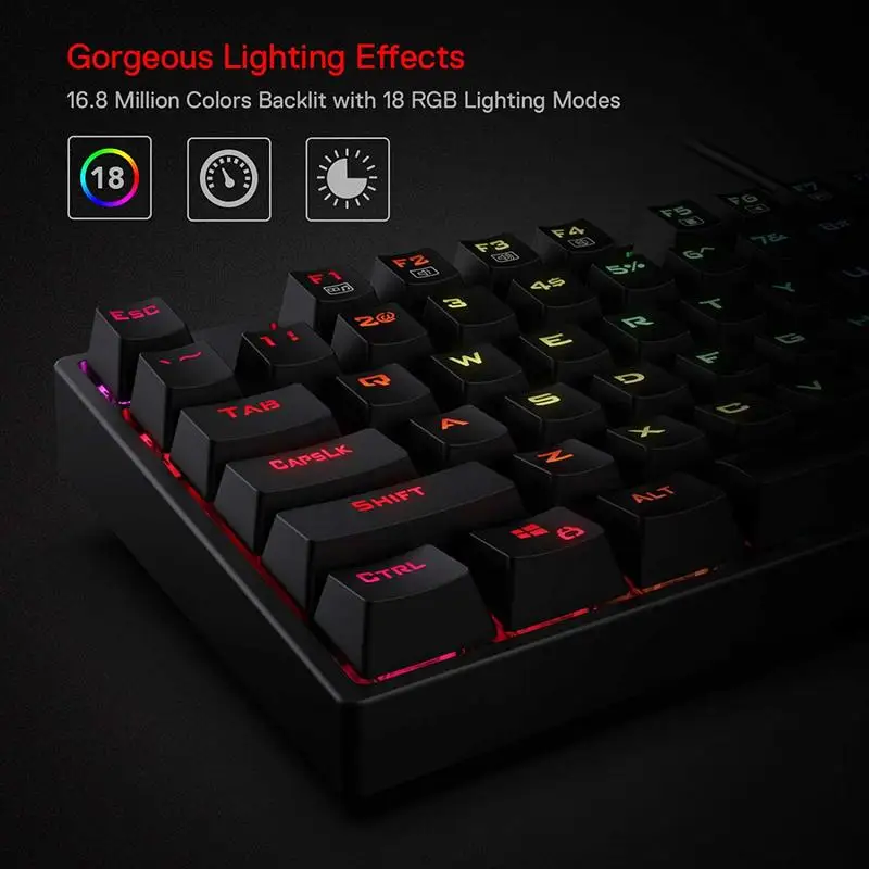 Redragon K582 Surara RGB LED Backlit Mechanical Gaming 4 | PricZone Redragon K582 Surara RGB LED Backlit Mechanical Gaming 4 | PricZone