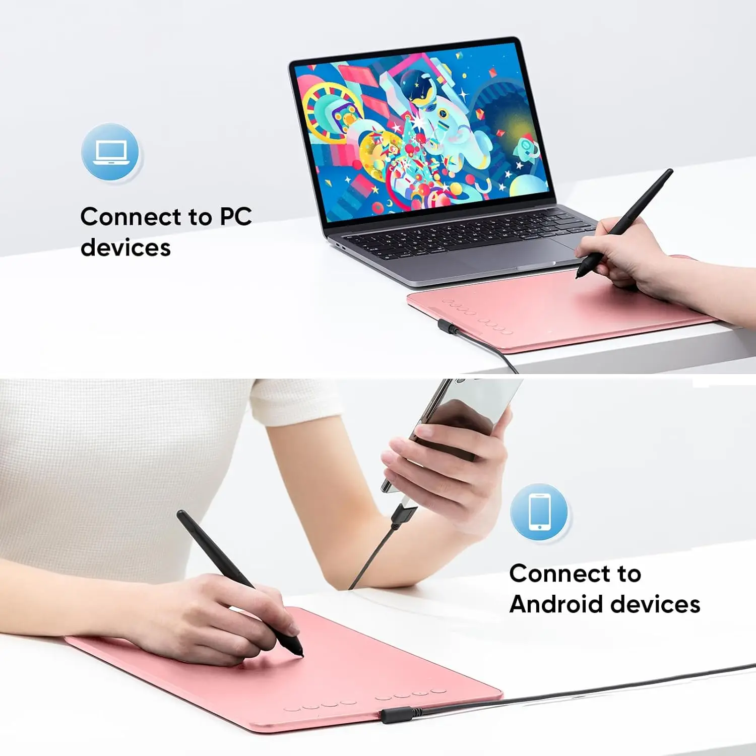 10X6.25 Inch Graphics Drawing Tablet with 16384 Levels 10