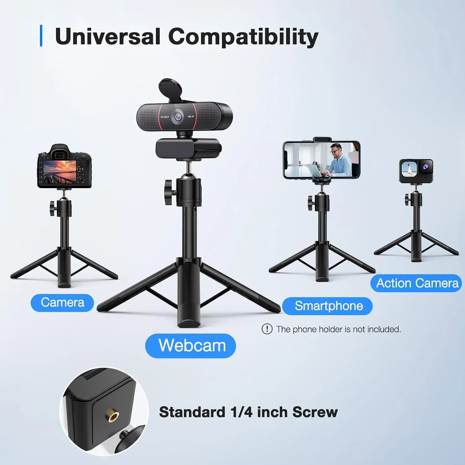 4K Webcam with Sony Sensor PDAF Auto Focus and Dual Mics 9