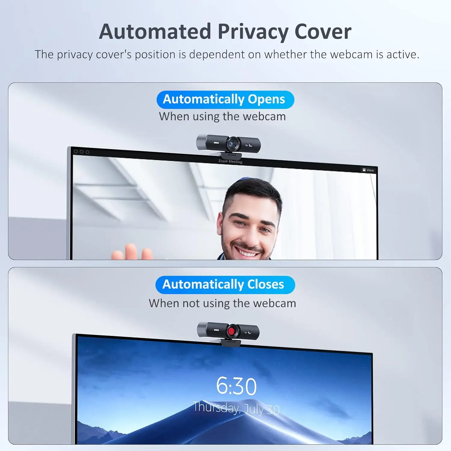 1080P Webcam with Windows Hello and Auto Privacy Shutter 9