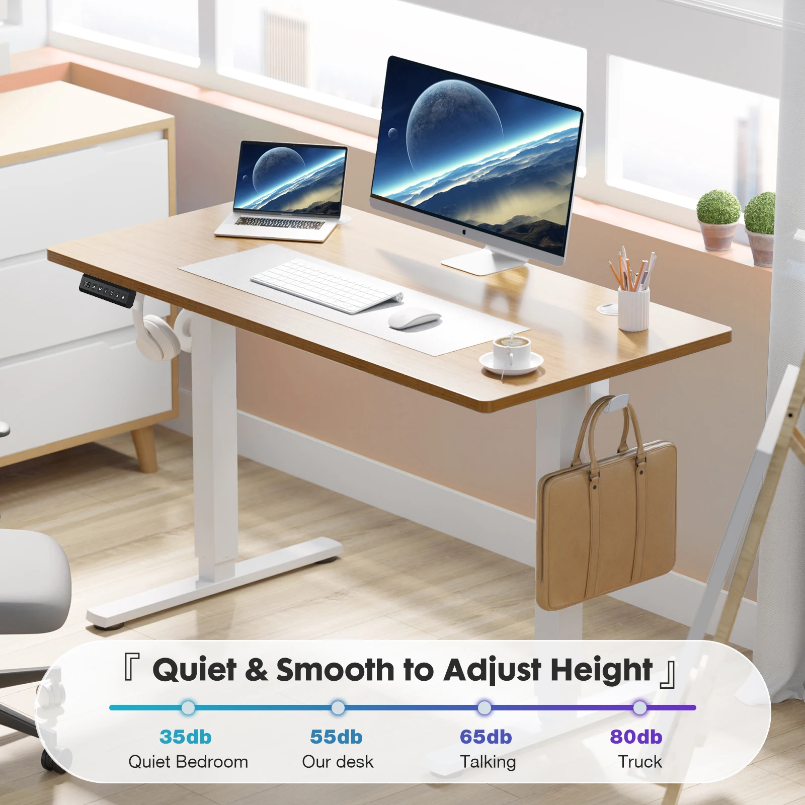 Electric Standing Desk 40X24 Inch Height Adjustable 17