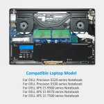Dell XPS 15 9570 9560 7590 Laptop Battery 114V 97Wh 4 | PricZone