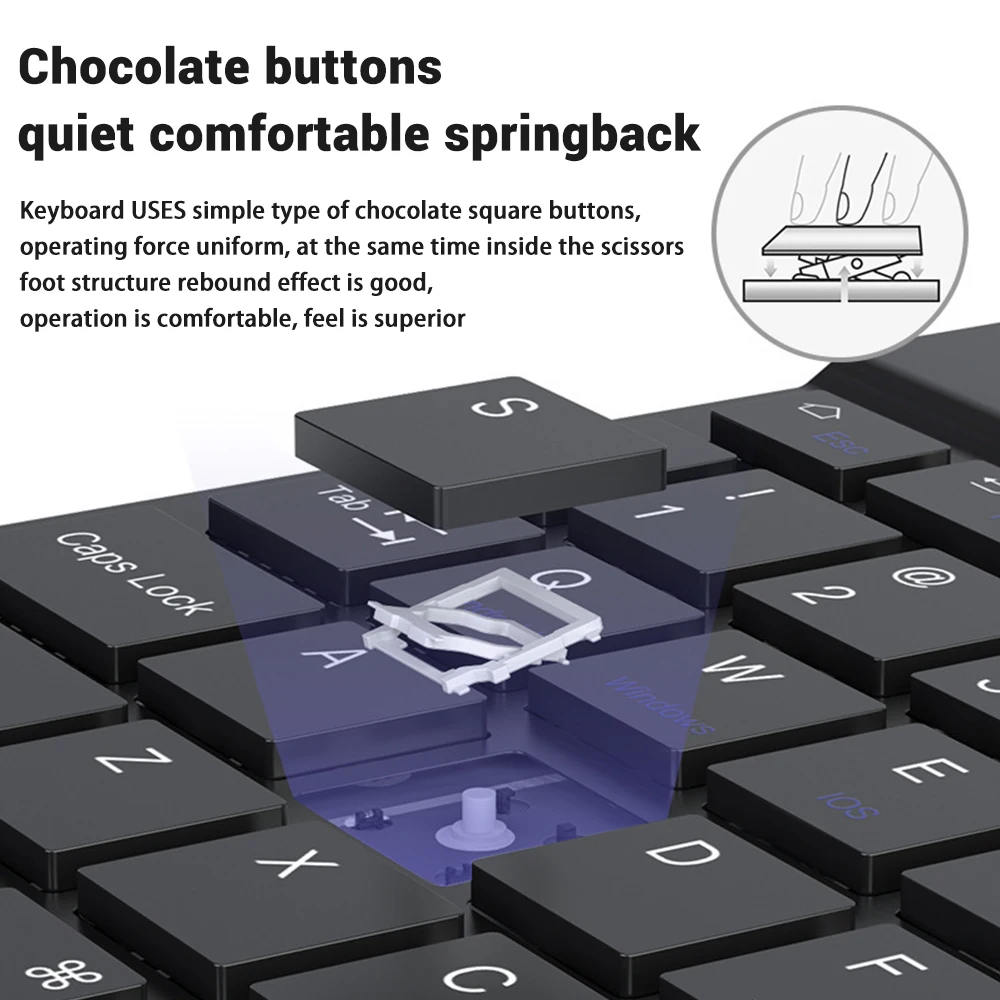 Wireless Keyboard Mouse for iOS Android Windows 11