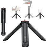 Mini Extendable Tripod Selfie Stick with 14 Inch Screw 1 | PricZone Black multi angle tripod with fold out legs and three mobile mounts for portraitlandscape use | PricZone