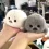 Soft Grey Seal Plush Keychain White Animal Pendant