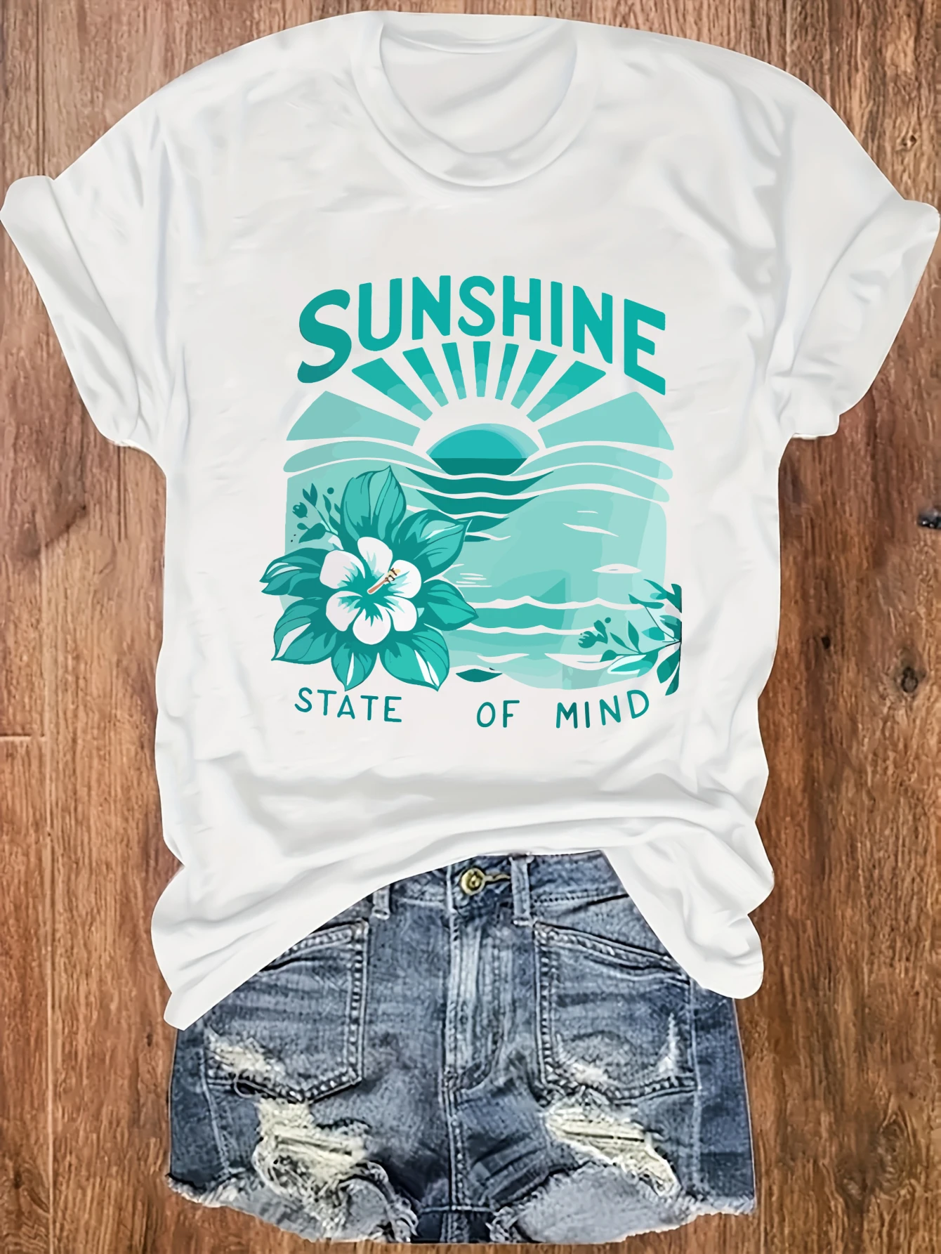 Plus Size Sunshine State Of Mind Flower Tank Top 2 | PricZone Plus Size Sunshine State Of Mind Flower Tank Top 2 | PricZone