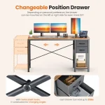 47 in Computer Desk with 2 Drawers for Study Office 4 | PricZone