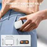 DJI Osmo Pocket 3 Rechargeable Fill Light with Color 7 | PricZone Person slipping a small white gadget into a pocket caption reads Compact and portable easy to carry above | PricZone