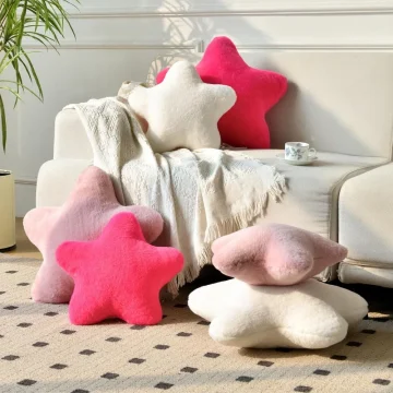 Soft Star Shaped Plush Floor Cushion 15 Inch 2