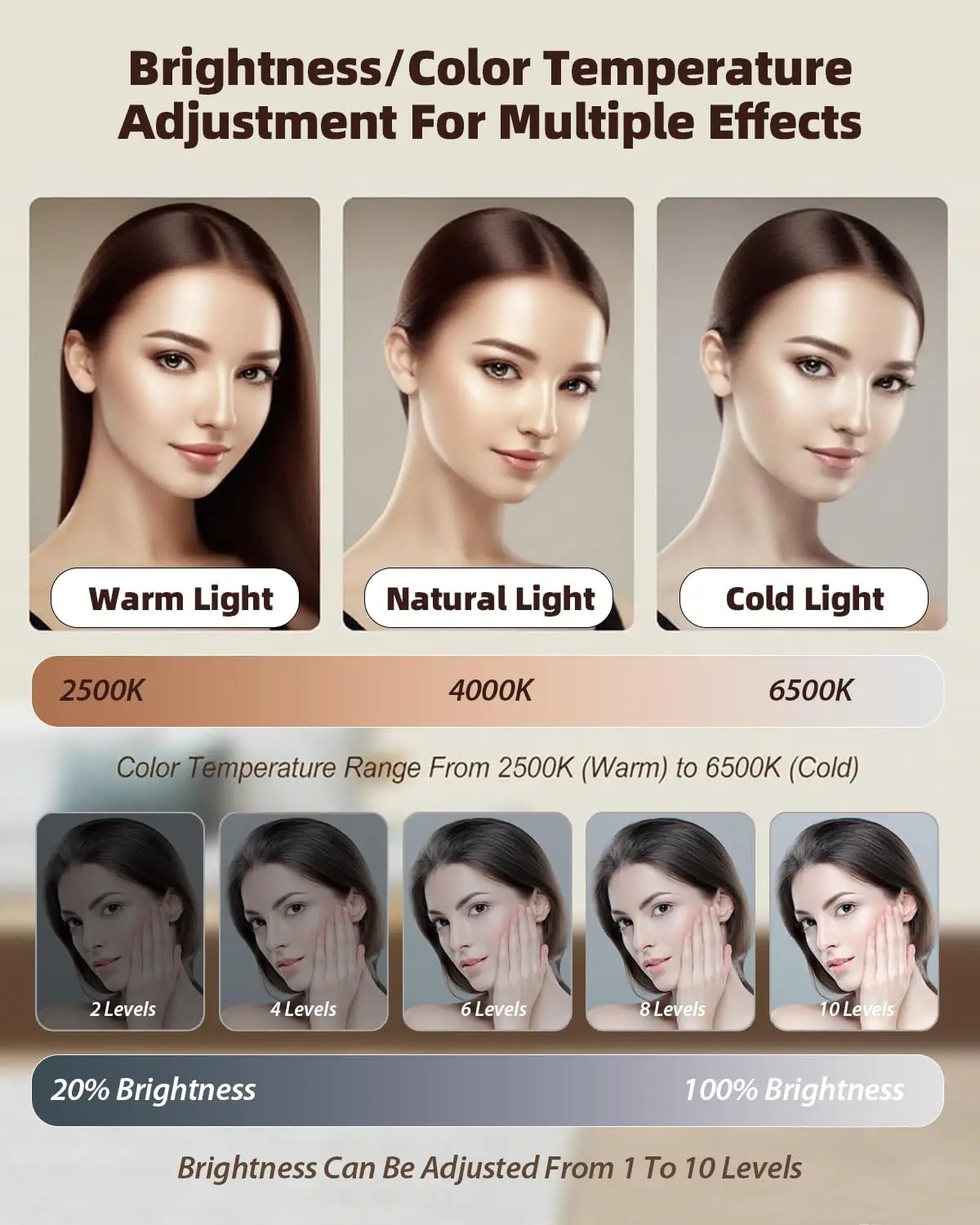 LED Portable Selfie Light with Tripod Adapter 10