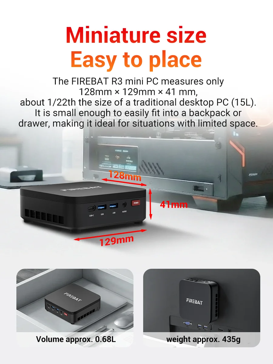 Firebat R3 Mini PC Amd Ryzen7 7730U Ryzen5 7430U Ryzen3 3 | PricZone Firebat R3 Mini PC Amd Ryzen7 7730U Ryzen5 7430U Ryzen3 3 | PricZone