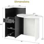 Lockable Reception Desk with Round Counter Table 3 | PricZone