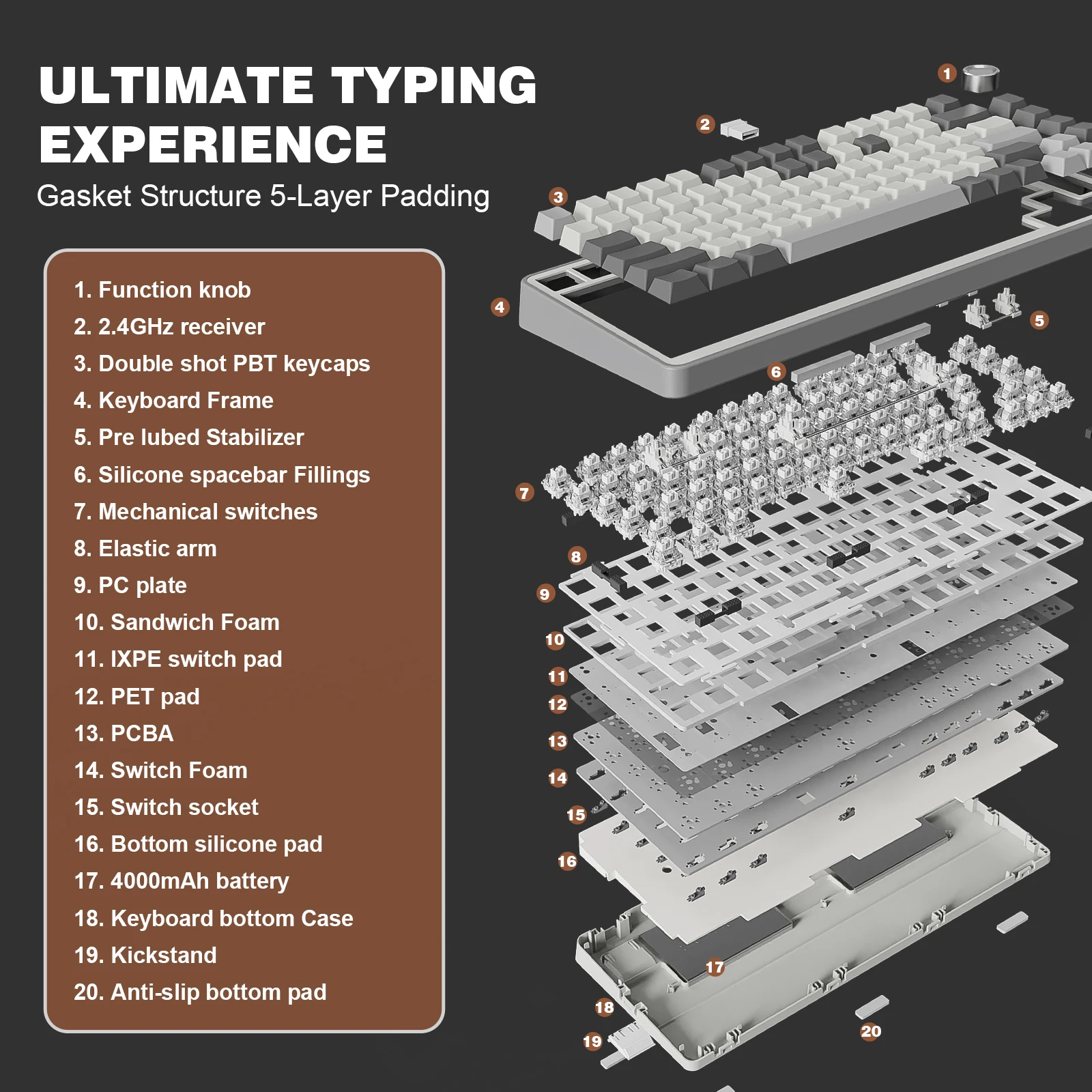 Yunzii B75 Pro 82Key Wireless Mechanical Gaming Keyboard 6 | PricZone Yunzii B75 Pro 82 Key Wireless Mechanical Gaming Keyboard 6 | PricZone