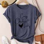 Plus Size Short Sleeve T Shirt Crazy Chicken Lady 1 | PricZone