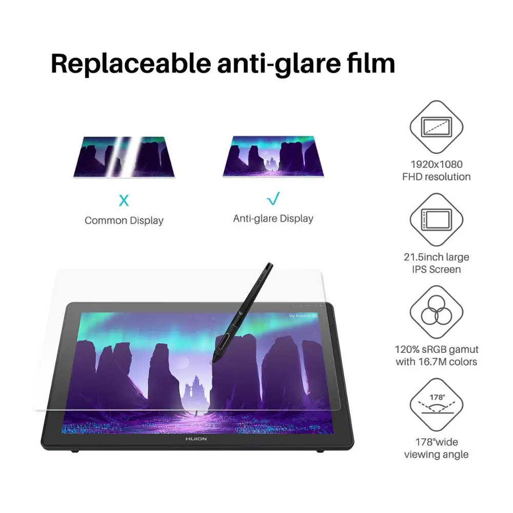 Huion Kamvas 22 Graphic Pen Tablet Monitor Display 215 6 | PricZone Huion Kamvas 22 Graphic Pen Tablet Monitor Display 215 6 | PricZone
