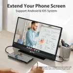 Monitor displaying a man teaching online on a whiteboard connected to a smartphone to extend the phone screen via USB C note | PricZone