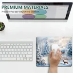 Winter Snowy Scenery Patterned Non Slip Gaming Mouse Pad 4 | PricZone