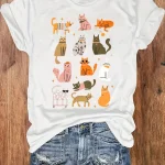 Plus Size Cute Cats Print Tank Top 2 | PricZone