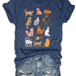 Plus Size Cute Cats Print Tank Top 3 | PricZone