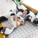 110Cm Giant Husky Plush Pillow Funny Serious Face Big Dog 3 | PricZone