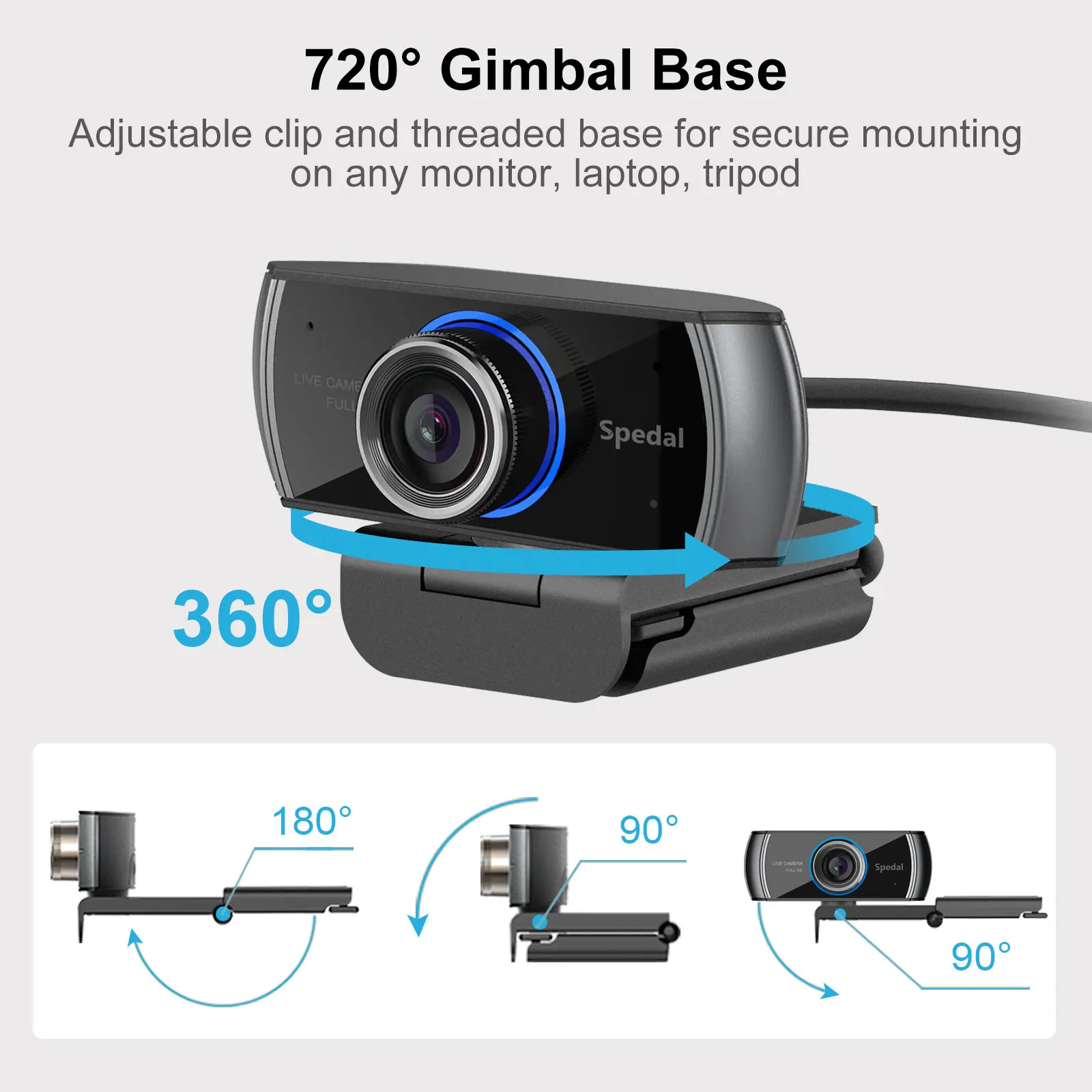 Hd 1080P Mf USB Streaming Webcam with Microphone 11