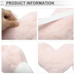 Plush HeartShaped Car Neck Pillow with Winged Design Soft 4 | PricZone Four close up images showing skin texture with a white strip being applied in a collage used for product information | PricZone