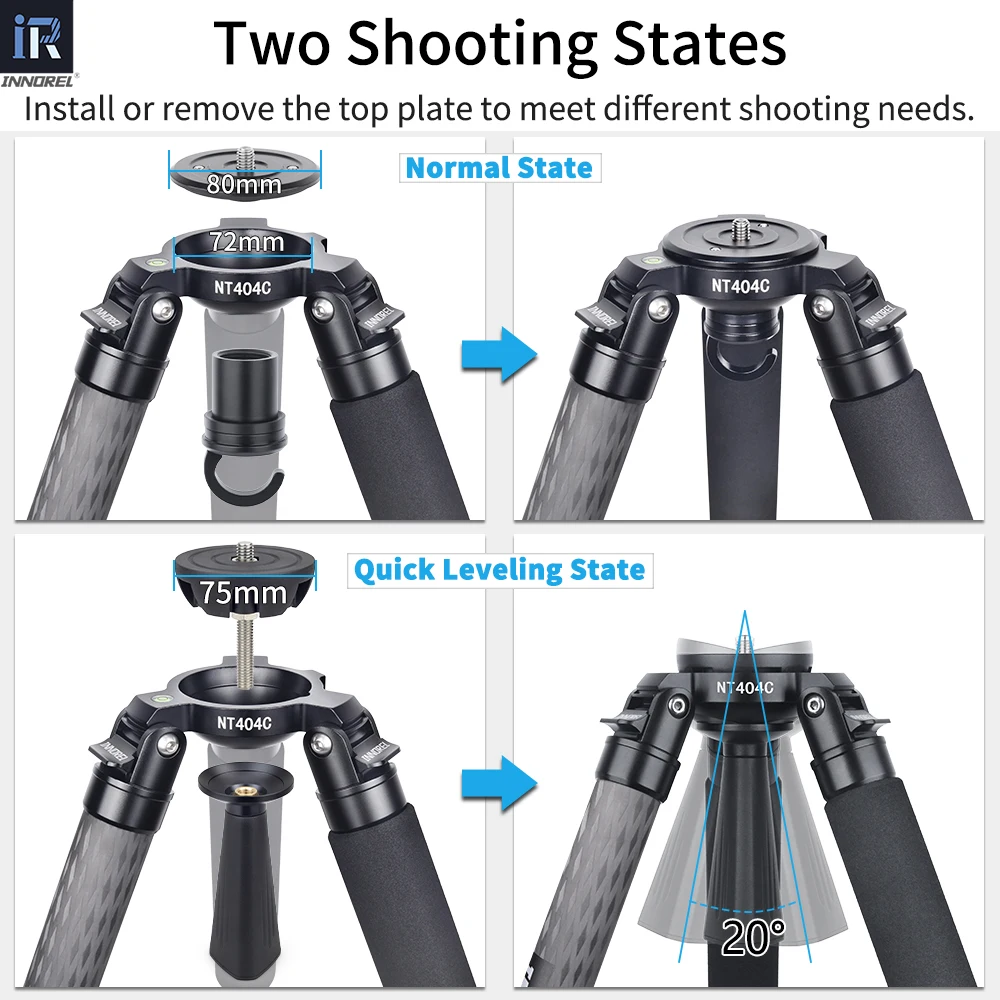 Innorel Nt404C Heavy Duty Camera Tripod 40Mm Tube 30Kg 4 | PricZone Innorel Nt404C Heavy Duty Camera Tripod 40Mm Tube 30Kg 4 | PricZone