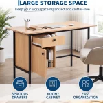 Compact Natural Oak Computer Desk with Storage 1 | PricZone Compact Natural Oak Computer Desk with Storage 1 | PricZone