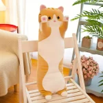 Inch Cute Long Cat Body Pillow Yellow Soft Plush Throw 1 | PricZone