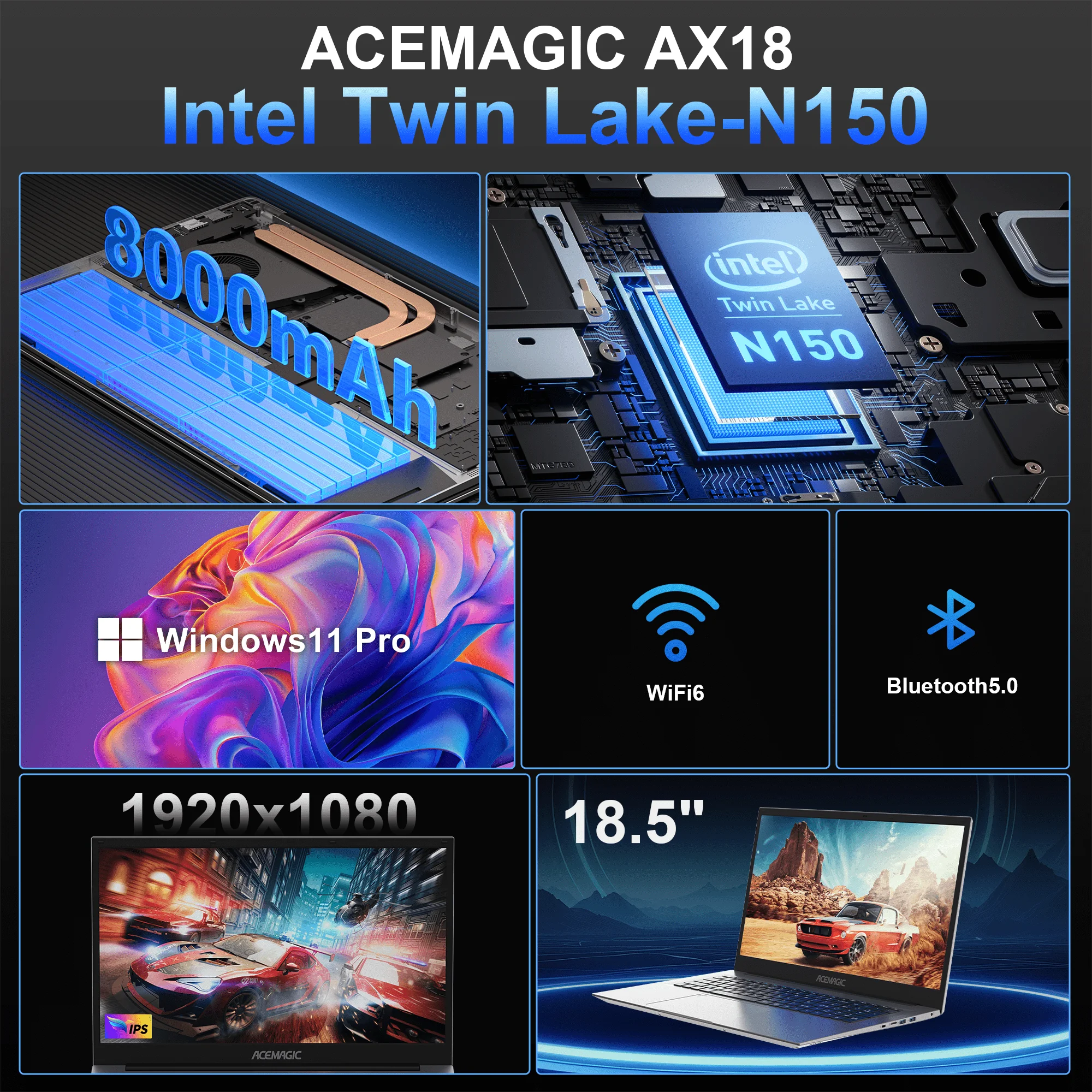 Kamrui 185inch Intel N150 4Core 16 GB Laptop 2 | PricZone Kamrui 185 inch Intel N150 4 Core 16 GB Laptop 2 | PricZone