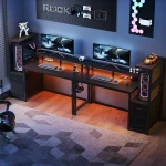 Gaming Desk with 3 Storage Drawers and LED 2 | PricZone