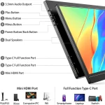 Diagram labeling a tablets ports and buttons 35mm audio output plusmenuminus buttons powerback dual speakers and two Type CHDMI ports are shown on the edge of the device | PricZone