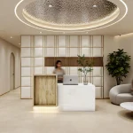 79In 2 Person Reception Desk with LED Light and Drawers 6 | PricZone 79In 2 Person Reception Desk with LED Light and Drawers 6 | PricZone