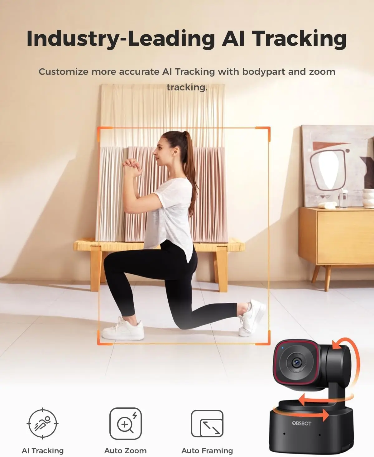 4K Uhd Ai Auto Tracking Ptz Webcam with 4X Digital Zoom 9