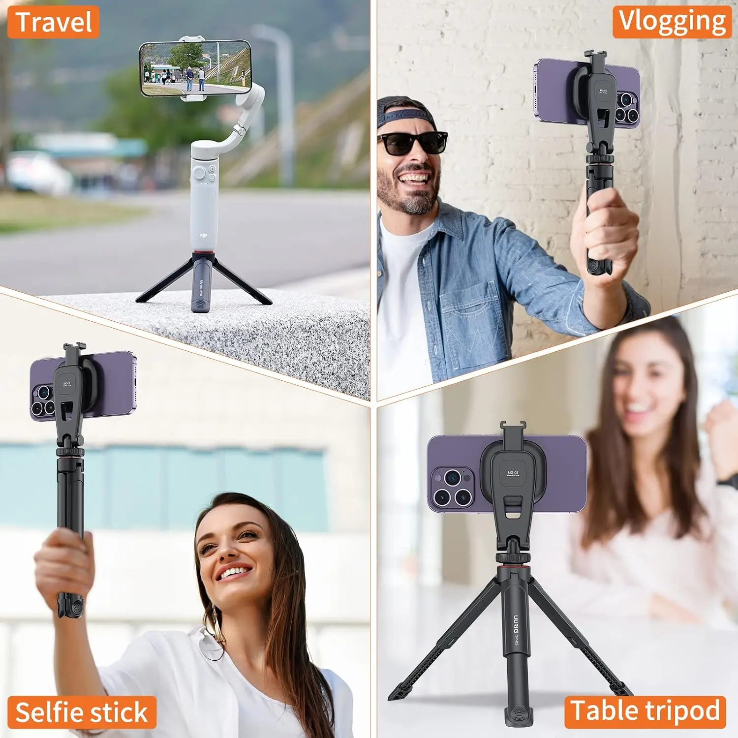 Mini Extendable Tripod Selfie Stick with 1/4 Inch Screw 12