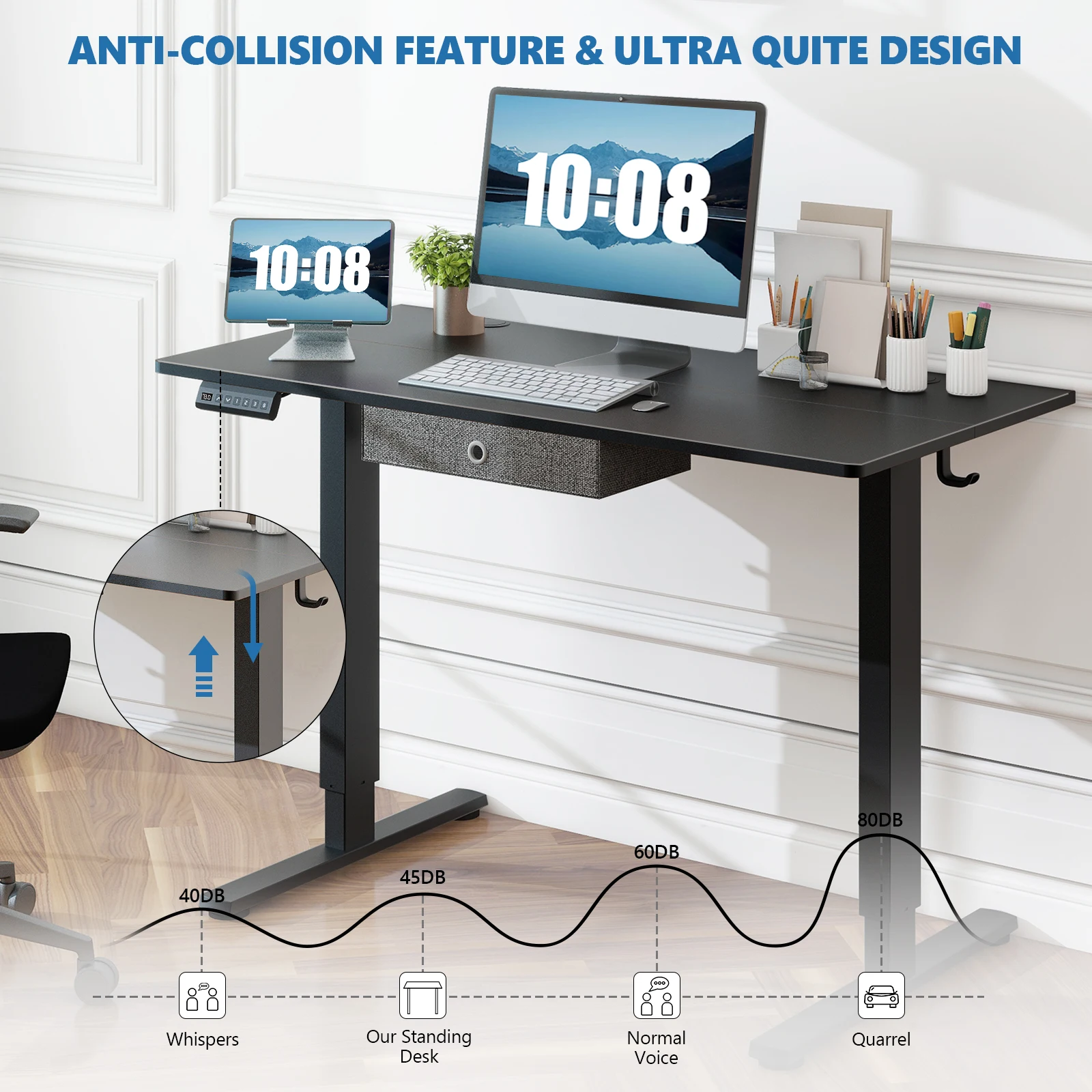 Jhk Ergonomic Electric Standing Desk Height Adjustable 22
