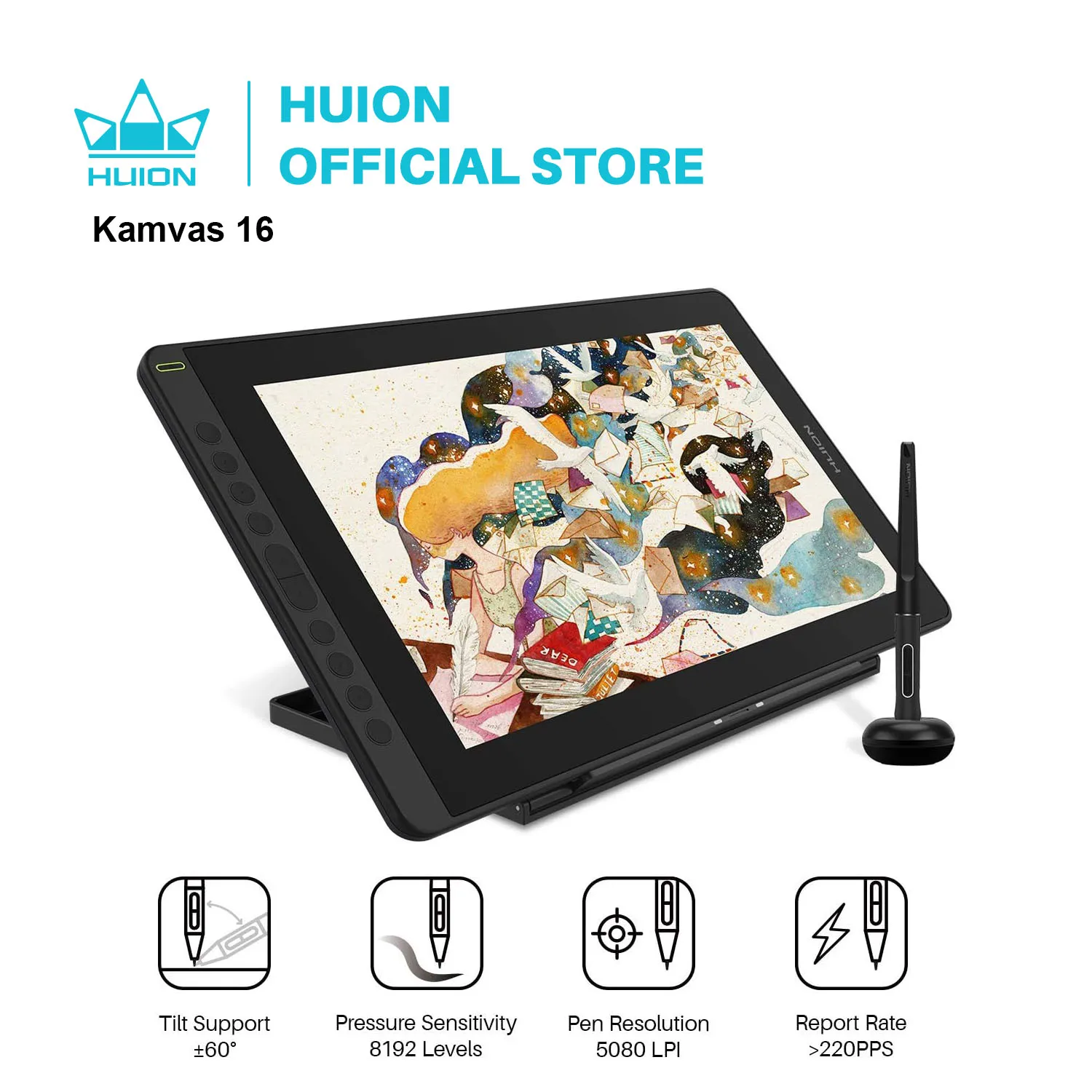 Huion Kamvas 16 Graphics Drawing Monitor BatteryFree 1 | PricZone Huion Kamvas 16 Graphics Drawing Monitor Battery Free 1 | PricZone