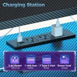 Gaming Desk with 3 Storage Drawers and LED 5 | PricZone