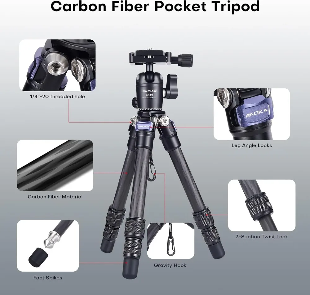 Carbon Fiber Tripod 099 Lbs Compact Pocket Travel 3 | PricZone Carbon Fiber Tripod 099 Lbs Compact Pocket Travel 3 | PricZone