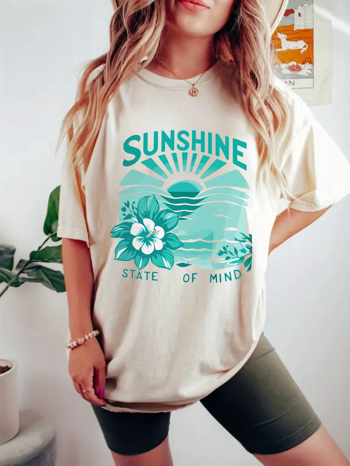 Plus Size Sunshine State Of Mind Flower Tank Top 6 | PricZone Plus Size Sunshine State Of Mind Flower Tank Top 6 | PricZone