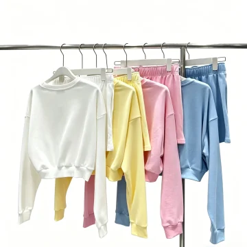 Women 2 Piece Casual Tracksuit Size M L Multi Color Cropped 1 | PricZone