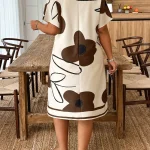 Plus Size Summer Floral Print VNeck Batwing Dress 2 | PricZone Plus Size Summer Floral Print V Neck Batwing Dress 2 | PricZone