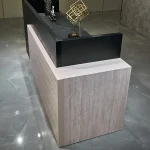 87In Commercial Reception Desk Black White Office Hotel 4 | PricZone