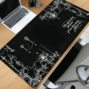 Silent Hill Gothic Dark Line Art Mouse Pad for Desk 2