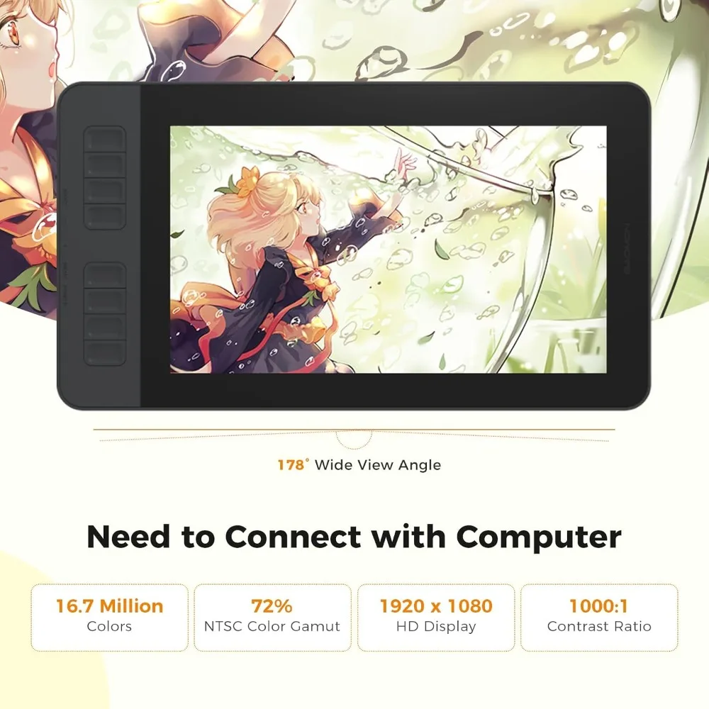 Drawing Tablet with Screen and 8192 Pressure Stylus 4 | PricZone Drawing Tablet with Screen and 8192 Pressure Stylus 4 | PricZone