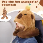 Cute Plush Capybara Shaped Travel Neck Pillow with Citrus 4 | PricZone