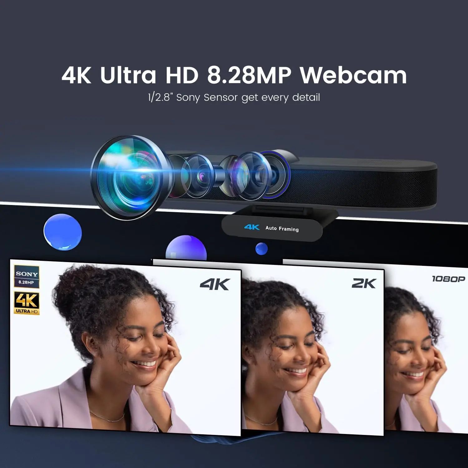 4K Webcam with 5X Zoom and AI Auto-Tracking 8