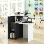 Lockable Reception Desk with Round Counter Table 2 | PricZone