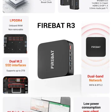 Firebat R3 Mini PC Amd Ryzen 3 4300U 16Gb RAM Windows 11 1
